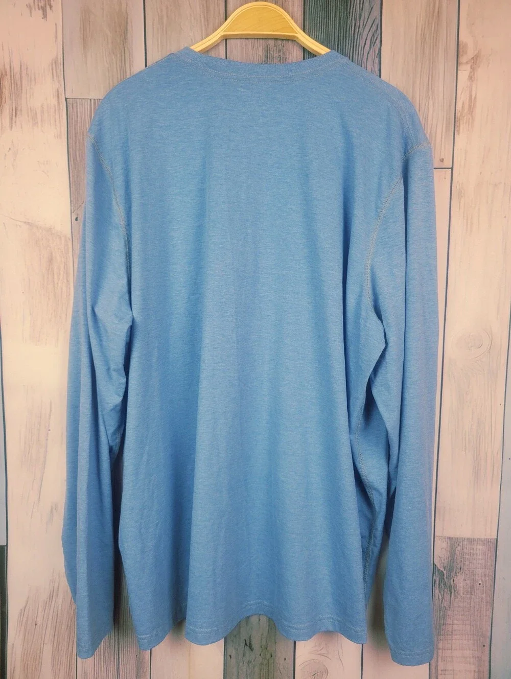 LL Bean Insect Shield Blue Long Sleeve Shirt Size XXL Camping Garden Hiking